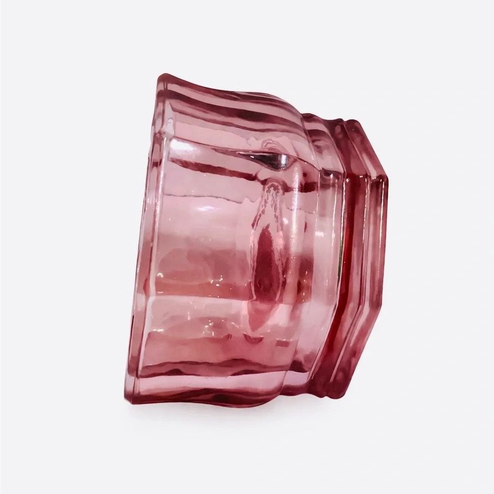 Vintage Pink Depression Bowl Indiana Glass Concord Octagonal Dish Jewelry Box
